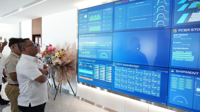 Deputi Bidang Investasi dan Pengusahaan, Fary Djemy Francis berkunjung ke kawasan industri. Foto : ist
