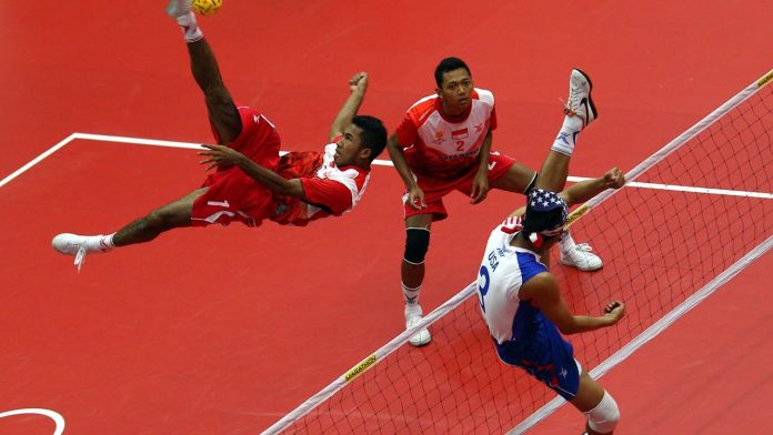 Atlet Sepak Takraw. Foto : ist