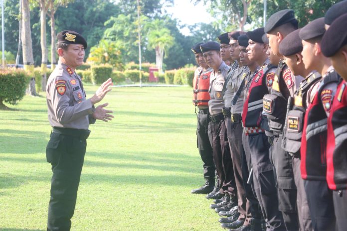 Apel persiapan untuk mengamankan malam takbiran Idul Adha. Foto : ist