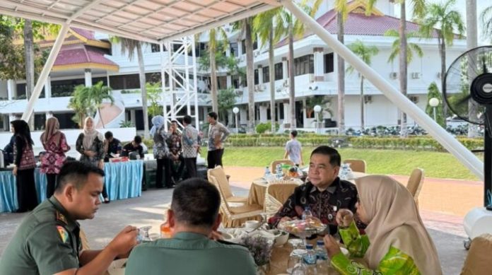 Anggota DPRD Kota Batam, Sony Christianto, dalam upacara pembukaan pemusatan latihan Paskibraka tingkat Kota Batam. Foto : ist