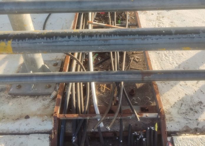 Kabel yang dicuri dan BP Batam imbau agar masyarakat jaga aset Jembatan Barelang. Foto : ist