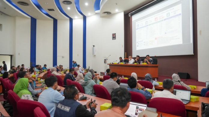 Badan Pengusahaan (BP) Batam melalui Pusat Data dan Sistem Informasi (PDSI) menggelar Rapat Koordinasi dan Sosialisasi Pengembangan Aplikasi Super Apps BP Batam di Conference Hall Gedung Pusat Teknologi Informasi . Foto : ist